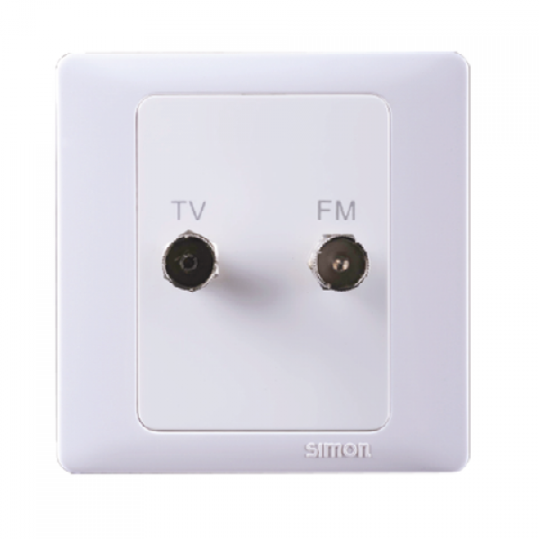 Bộ ổ cắm TV và FM có chống nhiễu, dải tần rộng, kết nối đầu ra chuẩn F Simon 55118